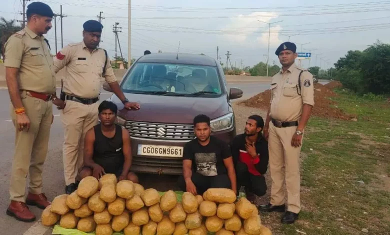 Raipur Breaking, 15 lakh worth of ganja, 3 smugglers arrested, Raipur, Raipur, Capital, Telibandha Police Station,
