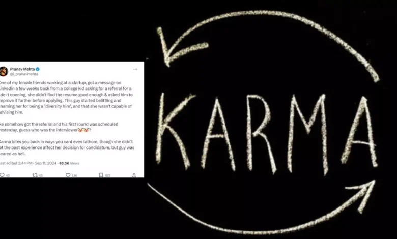 Karma, लिंक्डइन , महिला , अपमान, इंटरव्यू ,Karma, LinkedIn, woman, insult, interview,