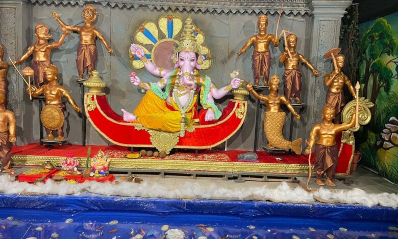 श्री नंदी हरदेव लाला गणेश उत्सव समिति का भव्य आयोजन, 10 वर्षों से सज रही गणपति की विशाल प्रतिमा
