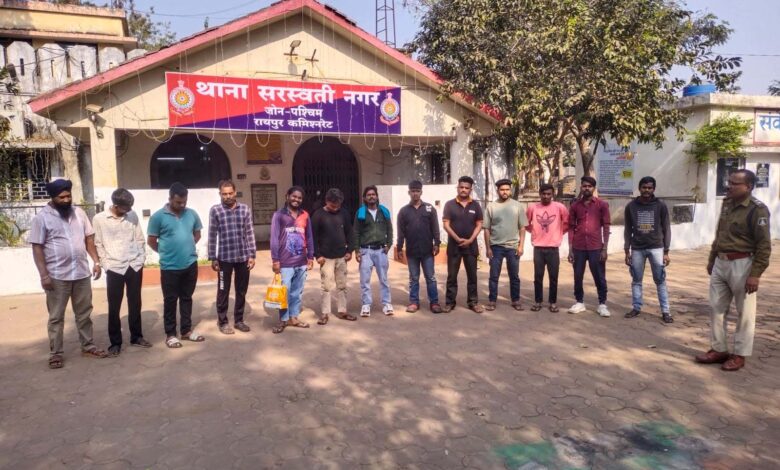 Raipur Police's special operation: 76 knife-wielding criminals and habitual offenders arrested.